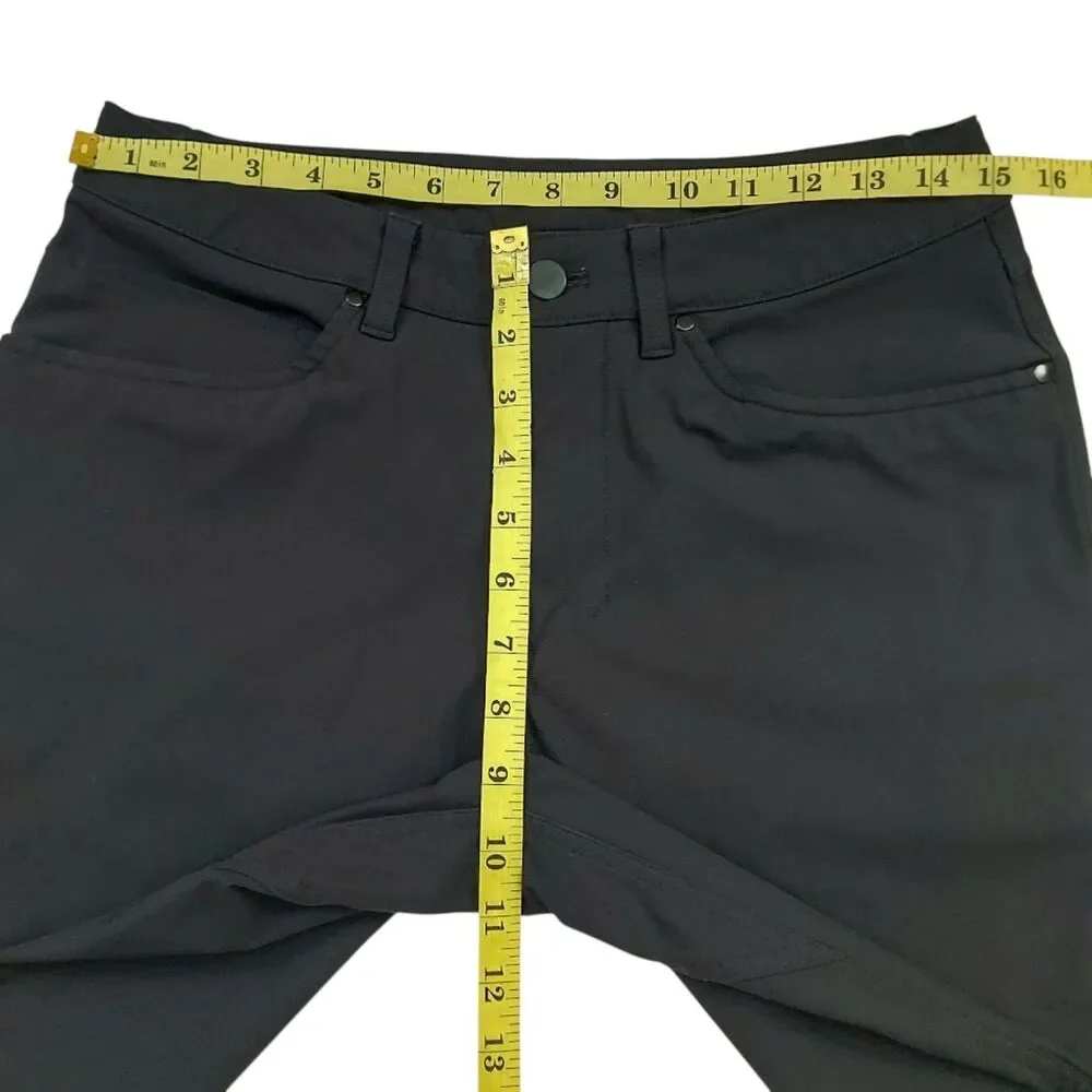 Lululemon ABC Slim-Fit Warpstreme Pants Mens 30x31 Black 5-Pocket Travel Golf